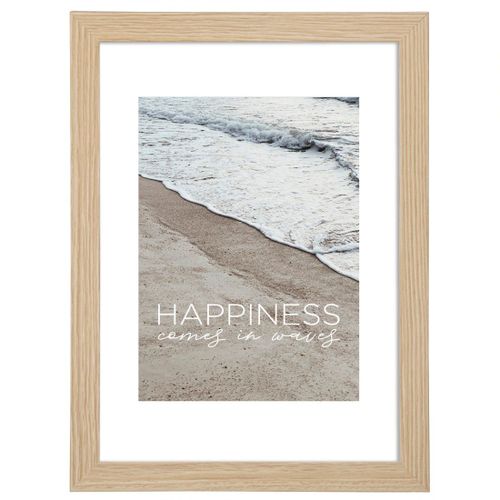 Cadre photo en bois "Waves", chêne, 30 x 40 cm