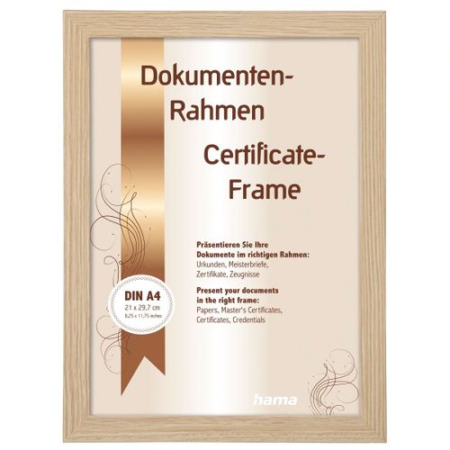 Cadre photo en bois "Waves", chêne, 21 x 29,7 cm