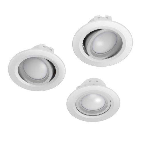 Spot encastrable LED WiFi, 5W, commande vocale/via appli, réglable, set de