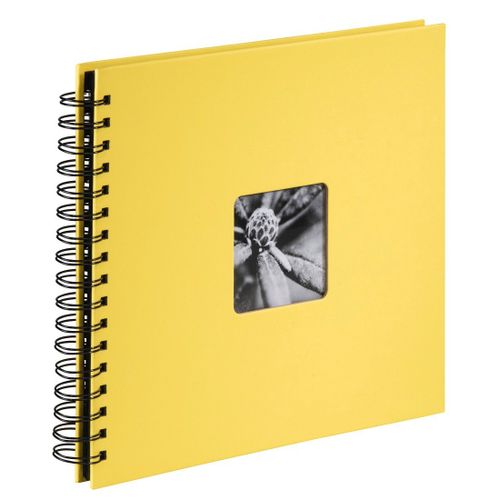 Album à spirale "Fine Art", 28 x 24 cm, 50 pages noires, jaune
