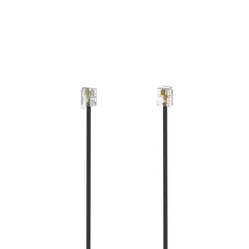 Câble modulaire, fiche mâle 6p4c - fiche mâle 6p4c, 10 m, noir