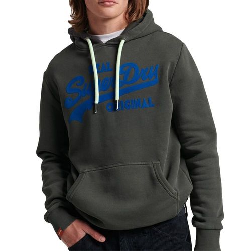 Sweat Superdry Vintage Vl Neon Homme Gris