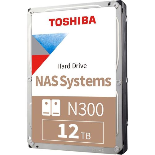 Toshiba N300 NAS - Disque dur - 12 To - interne - 3.5" - SATA 6Gb/s - 7200 tours/min - mémoire tampon : 256 Mo