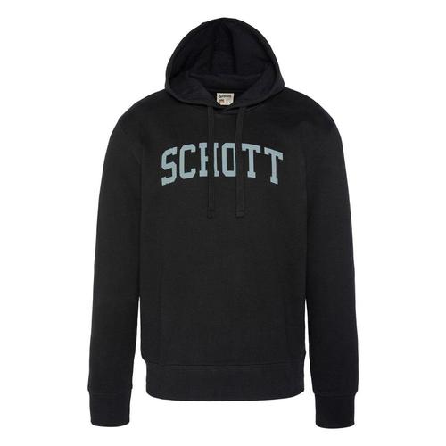 Sweat À Capuche Noir Homme Schott Logo