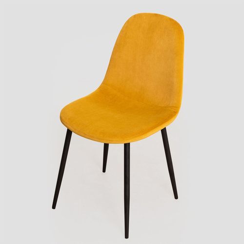 Pack 4 Chaises De Salle À Manger En Velours Glamm Noir