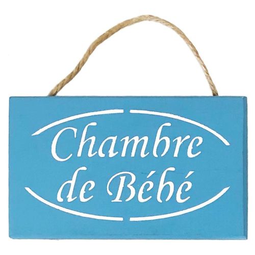 Plaque De Porte Chambre De Bébé - Bleu Azur