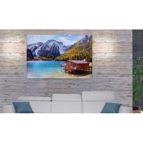 Peinture Murale Paysage Hwc-H25, Peinture Sur Toile, Peinture Sur Sable Xl Peinte À La Main   120x80cm