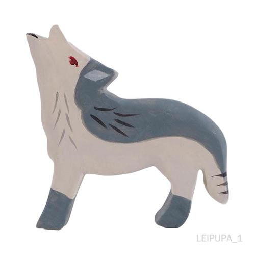 Simulation Mini Animaux Jouets D'apprentissage Figurines Chiffres Collection De Jouets Éducatifs Jeu Interactif Cadeau Pour Enfants - Loup