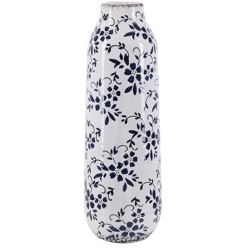 Grès Vase à fleurs 35 cm Blanc MULAI