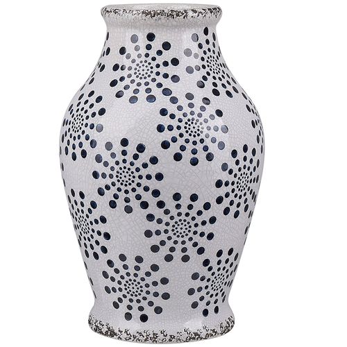 Grès Vase à fleurs 25 cm Bleu NEMEA