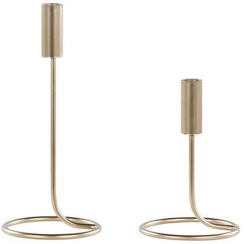 Set de 2 chandeliers en acier doré BUNYU