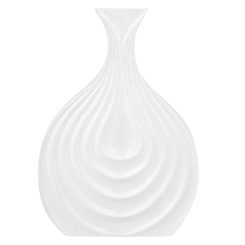 Grès Vase décoratif 25 cm Blanc THAPSUS