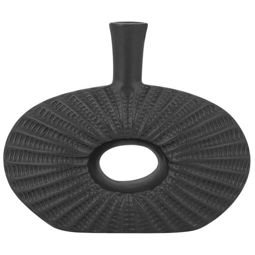 Grès Vase décoratif 24 cm Noir ARWAD
