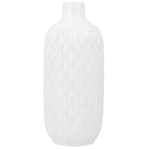 Grès Vase décoratif 31 cm Blanc EMAR