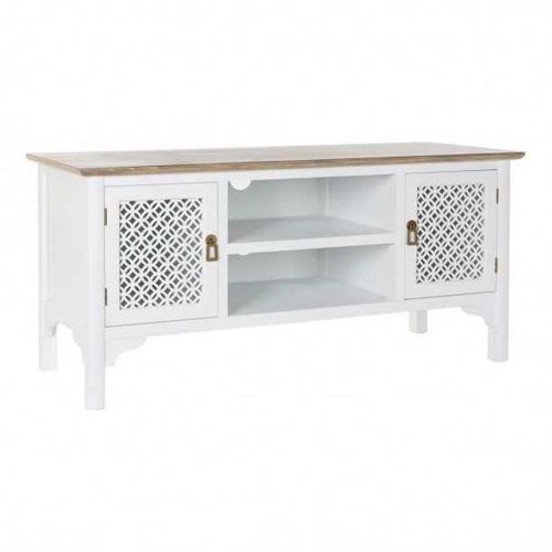 Meubles De T?L?Vision Dkd Home Decor Blanc Sapin Marron Clair (120 X 45 X 57 Cm)