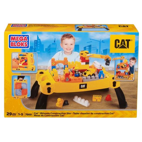 Mega bloks caterpillar deals table construction site