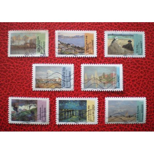 Avant Et Après L'impressionnisme - Peinture - Tableaux - Lot De 8 Timbres Oblitérés - Série Incomplète - France - Année 2013
