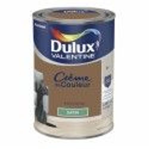 Peinture décoration crème couleur havane marron satin 1.25l DULUX VALENTINE