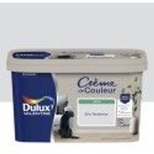 Peinture décoration crème couleur gris tendance satin 2.5l DULUX VALENTINE