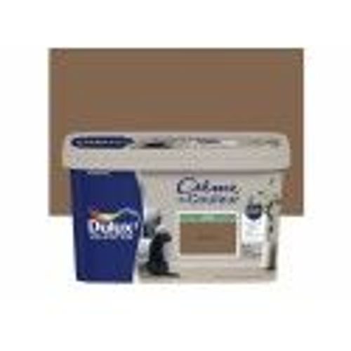Peinture décoration crème couleur marron havane satin 2.5l DULUX VALENTINE