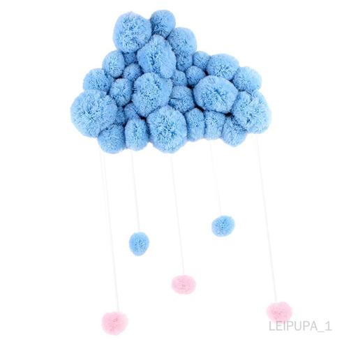 En Peluche Suspendue Au Mur Décor Chambre D'enfants Nursery Accueil Raindrop Douche De Bébé Bleu