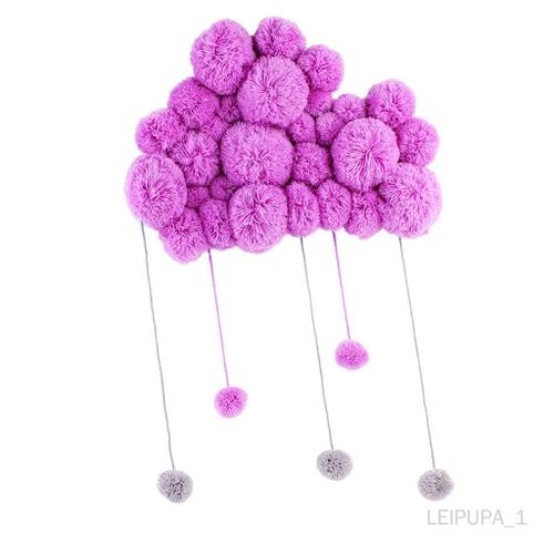 En Peluche Suspendue Au Mur Décor Chambre D'enfants Nursery Accueil Raindrop Douche De Bébé Violet