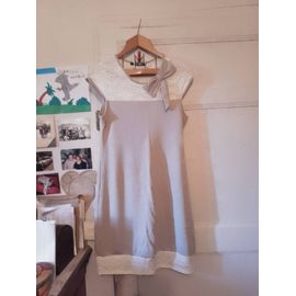 Robe Beige Bas Et Haut Dentelle Blanche 40 L Fille A Suivre.