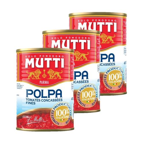 Lot 3x Pulpe De Tomates Fine Polpa - Boîte 400g