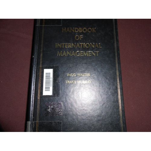 Hanbook Of International Managment - Ingo Walter And Tracy Murray -