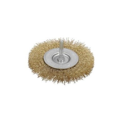 Cepillo Acero Latonado Para Taladro. Disco Ã 50 mm. Espiga 1/4\" Cepillo Taladro Alambre LatÃ³n, Cepillo Limpieza, Cepillo