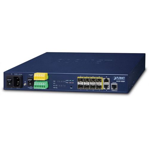PLANET MGSD-10080F - Commutateur - Géré - 8 x SFP + 2 x 10/100/1000 - de bureau, Montable sur rack