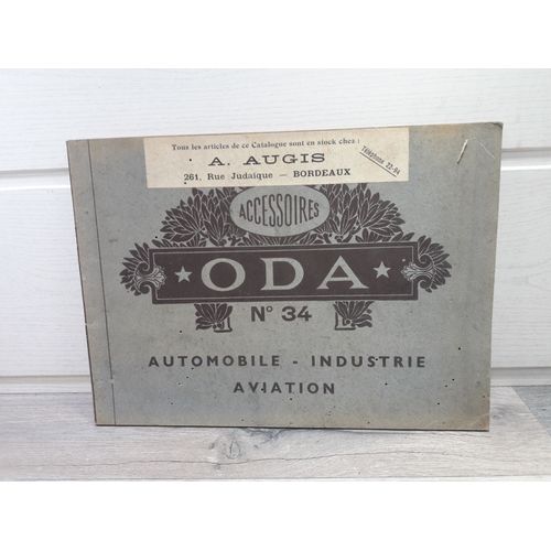 Catalogue Pièces Détachées 1933 - Accessoires Oda Automobile Aviation Industrie