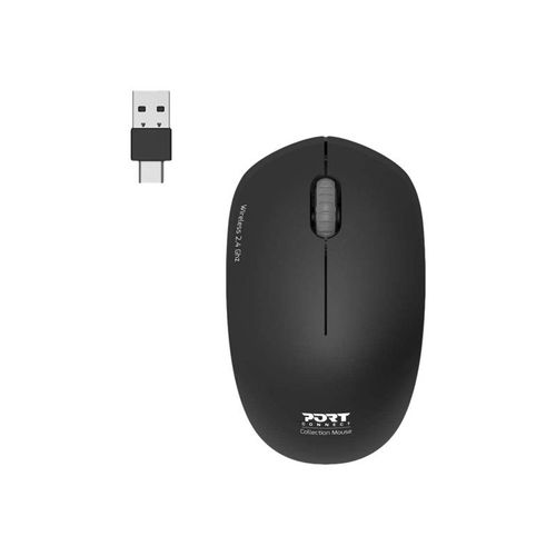 PORT Connect Collection - Souris - optique - 3 boutons - sans fil - 2.4 GHz - récepteur sans fil USB - graphite