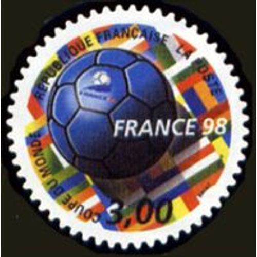 Timbre France 1998 Oblitéré France 98 Coupe Du Monde De Football 3.00 Yt3140