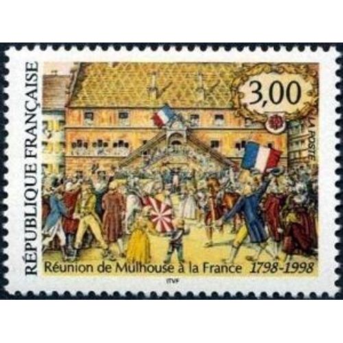 Timbre France 1998 Oblitéré Réunion De Mulhouse À La France 1798-1998 3.00 Yt3142