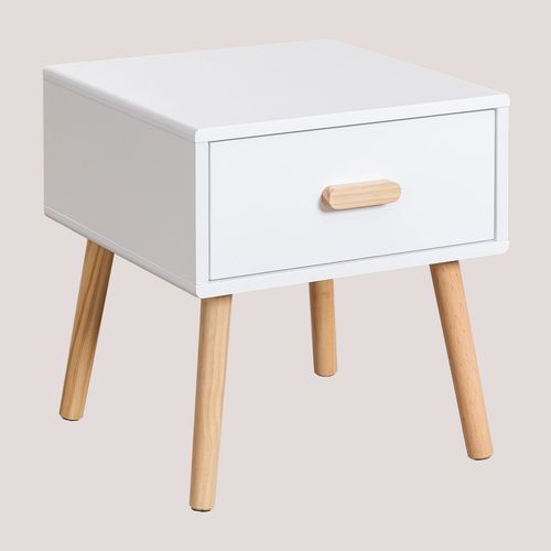 Table De Chevet En Mdf Tom Kids Blanc