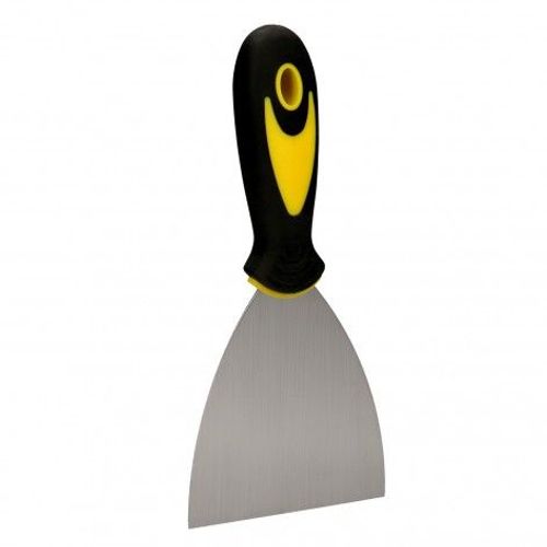Espatula Acero Inoxidable Ancho 80 mm Con Mango de Goma Ergonomico Espatula Pintor Espatula Masilla Paletina Paleta Rascar