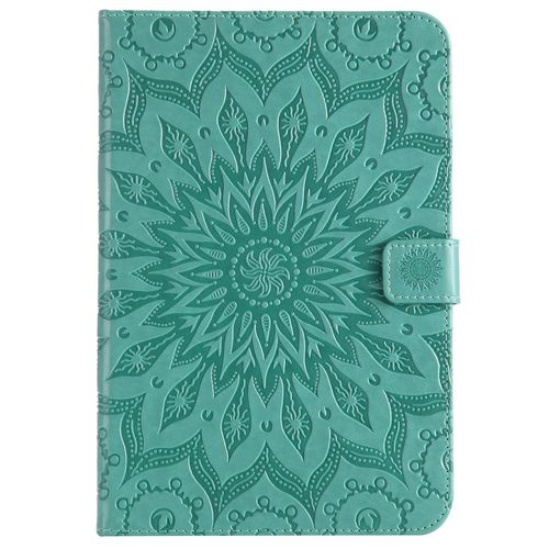 Coque Motif Flowers Relief Motif Pu Cuir Etui À Rabat Pour Samsung Galaxy Tab A 8.0 T350 - Vert