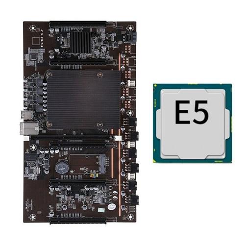 Carte Mère X79 H61 Cryptocurrency Mining Machine Motherboard 5 GPU Kit CPU RAM PCI Express pour 12 Cartes Graphiques Processeur intégré