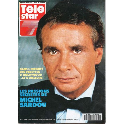Tele Star 735 1990 Michel Sardou/Sharon Tate/Fawcett/Gerard Rinaldi/Marie Jose Nat/David Hallyday