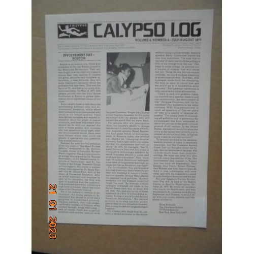 Calypso Log, Volume 4, Number 4 (July - August 1977)