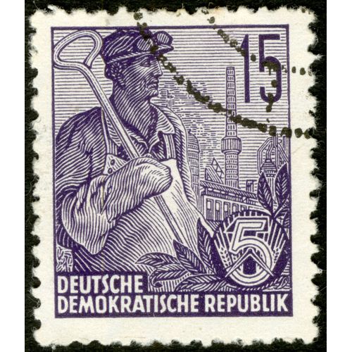 Timbre Oblitéré Deutsche Demokratische Republik, 15