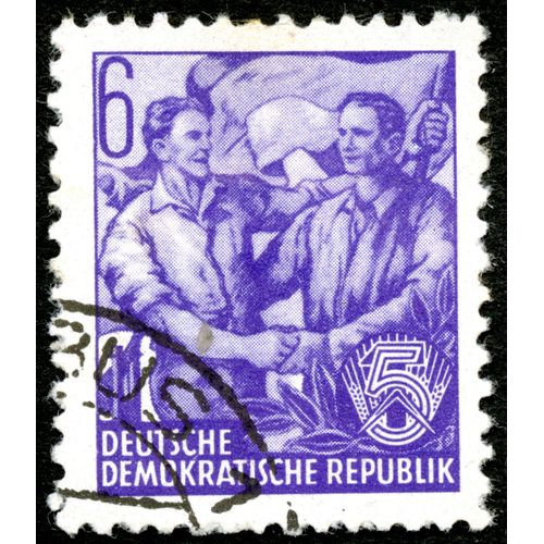 Timbre Oblitéré Deutsche Demokratische Republik, 6