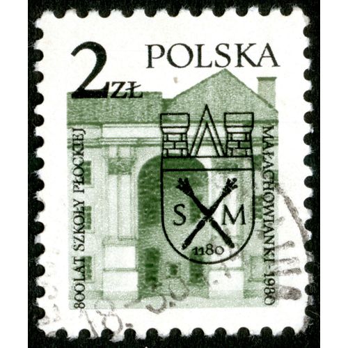 Timbre Oblitéré Polska, 800 Lat Szkoly Plockiej, 1180, 2 Zl