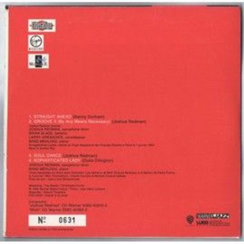 Joshua Redman Cd Single 4 Titres Live Virgin Megastore Et France Musique Avec Liberation Exemplair N°0746