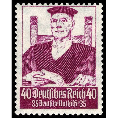 Allemagne, 3ème Reich 1934, Très Beau Timbre Neuf**/* Yvert 521, Au Profit Du Secours D'hiver, Série Métier, Le Juge ; Cote Neuf** Luxe 230 Euros.