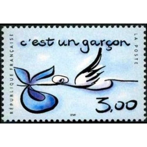 Timbre France 1999 Oblitéré Timbre Pour Naissance, C'est Un Garçon 3.00 Yt3232