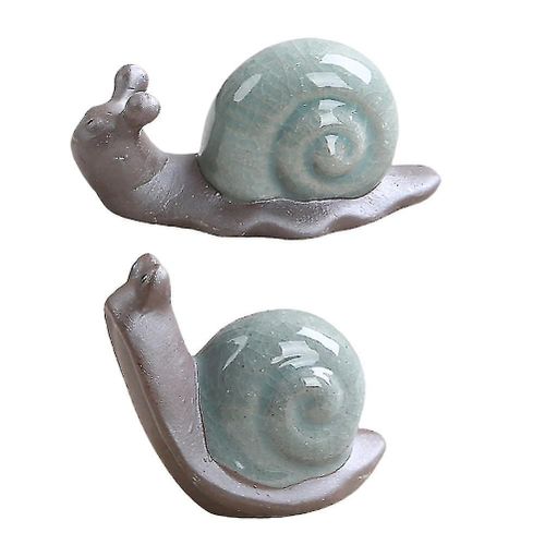 2pcs Retro Céramique Escargot Thé Pet Tea Table Ornment Chic Home Décoration