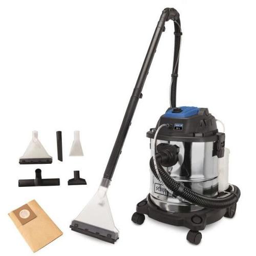 Aspirateur Injecteur Extracteur eau et poussiere SCHEPPACH SprayVac20 - 1600W - Cuve Inox - Gris - 5 en 1