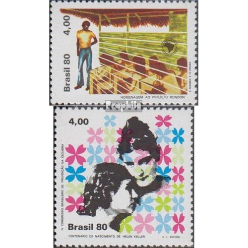 Brésil 1779,1780 (Complète.Edition.) Neuf Avec Gomme Originale 1980 Rondon Projet, Erblindung